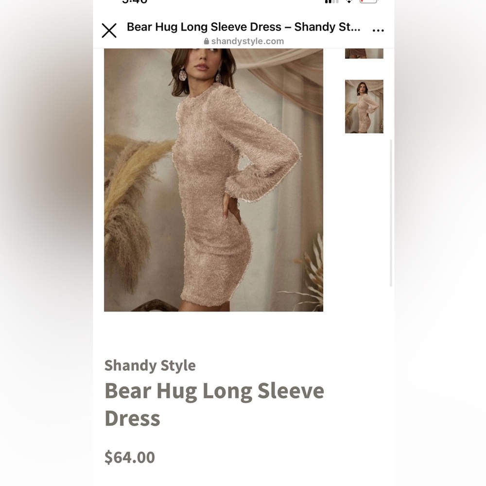 Fuzzy sweater dress - never worn -